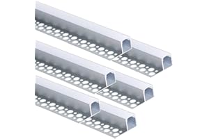 Besseto LED Tile Profile 6 Pack 3.3 ft/1 Metre Plaster Trim Edge LED Strip Aluminium Profile, Trimless Recessed Aluminium LED