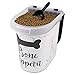 Paw Prints Plastic Rolling Pet Food Bin, Bone Appetit Design, 26lb