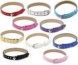 PEPPERLONELY Brand 20PC Mixed Faux Leather Slider Charms Watch Band Bracelet