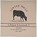 VHC Brands Farmhouse Bath Sawyer Mill Rod Pocket Cotton Button Holes Shower Curtain, 72x72, Charcoal Cow