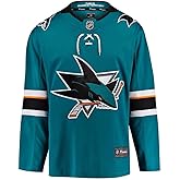 Fanatics Youth San Jose Sharks Home Breakaway Jersey Size L/XL Ages 12-18 Years NHL Licensed Hockey Jersey, Teal
