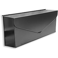 NACH Mailboxes for Outside Wall Mount, 12.5 x 5 x 10 inch, Black Mailbox Wall Mount, Waterproof Mailbox for Door - The Modern