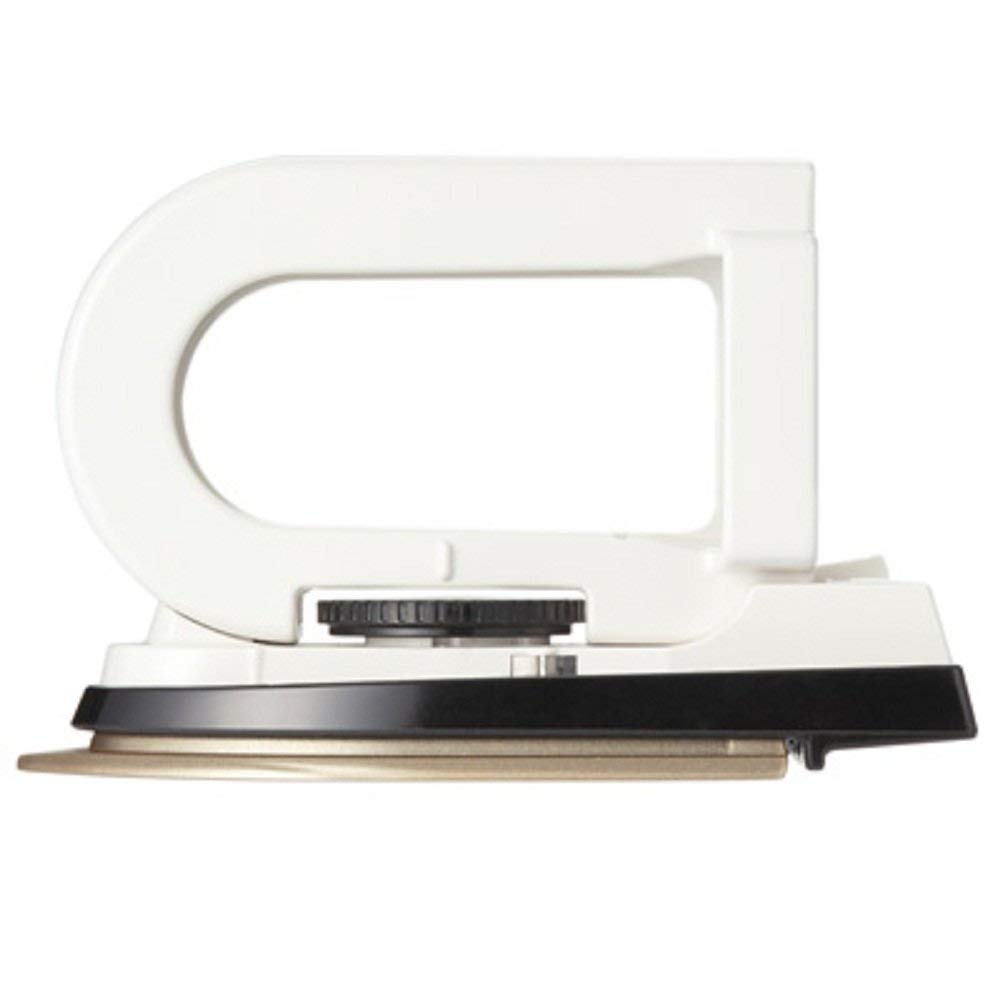 Portalbe Mini Folding Iron, Electric Dual Voltage Foldable Irons Dust-Proof Compact Small for Travel Trip School Home Clothes 100-240V (White)