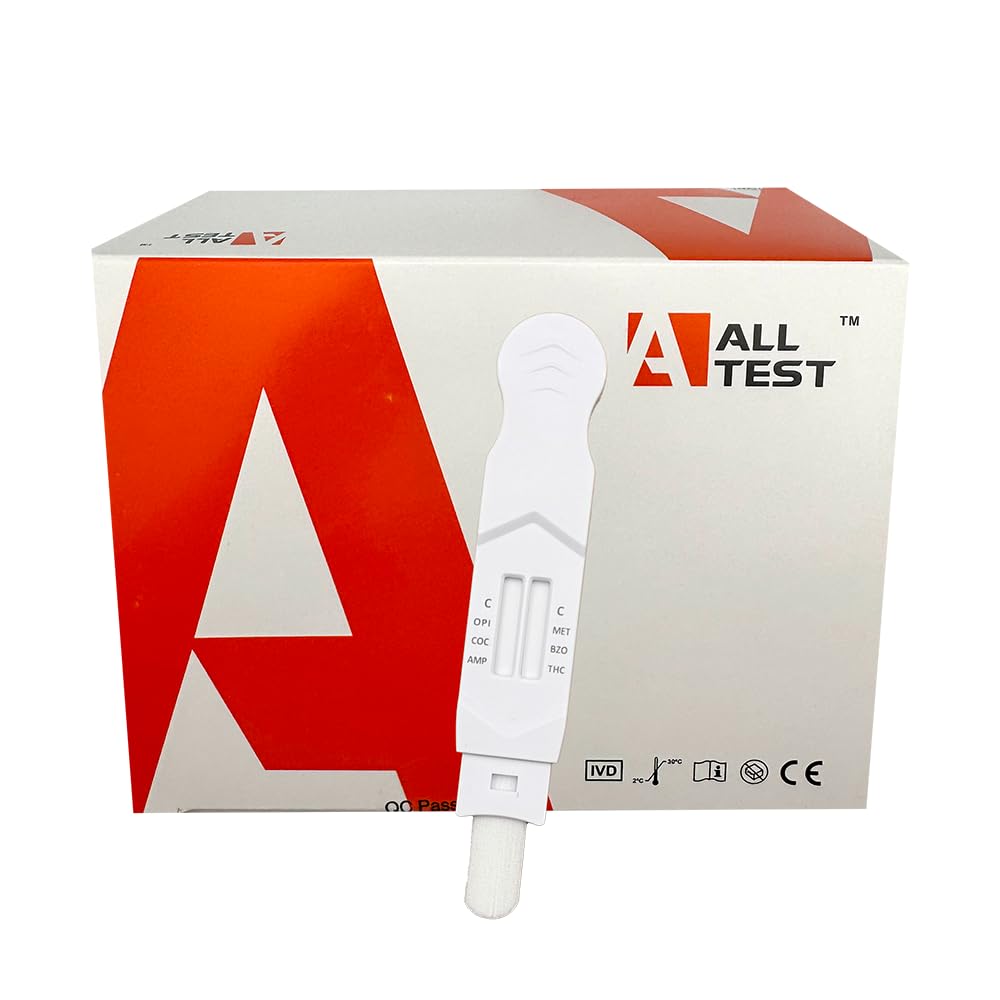 Saliva Drug Testing Kit ~ Rapid Drug Test for 6 drugs in 1 test Cannabis ~ Cocaine ~ Heroin ~Amphetamine ~ Crystal Meth ~ Benzodiazepines