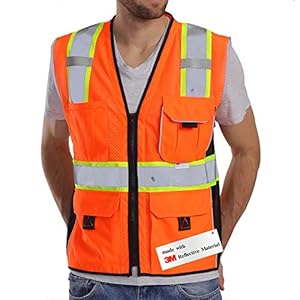 Dib-Safety-Vest-Reflective-Orange-Mesh-High-Visibility-Vest-with-Pockets-and-Zipper-Heavy-Duty-Vest-Made-with-3M-Reflective-Tape-XL