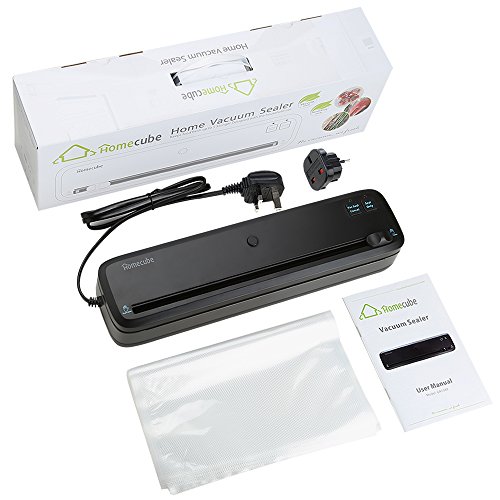 Vacuum Sealer, Homecube 4-in-1 Automatic Food Sealers with Starter Bags & Roll for Food Savers and Sous Vide Plus 20 FREE Sealable Bags - Thumbnail 6