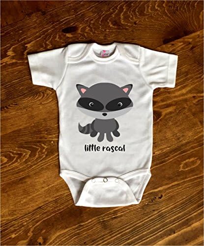 Funny Little Rascal Raccoon Woodland Animals Toddler Kids Tee Shirt or Baby Bodysuit