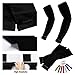 Arm Sleeve UV Protection + FREE Safety Whistle. Golf Sun Protection Arm Cooling Sleeve. Sports Bike, Hiking, Fishing, Driving, Jogging,Climbing by AmaziPro8 (Black)