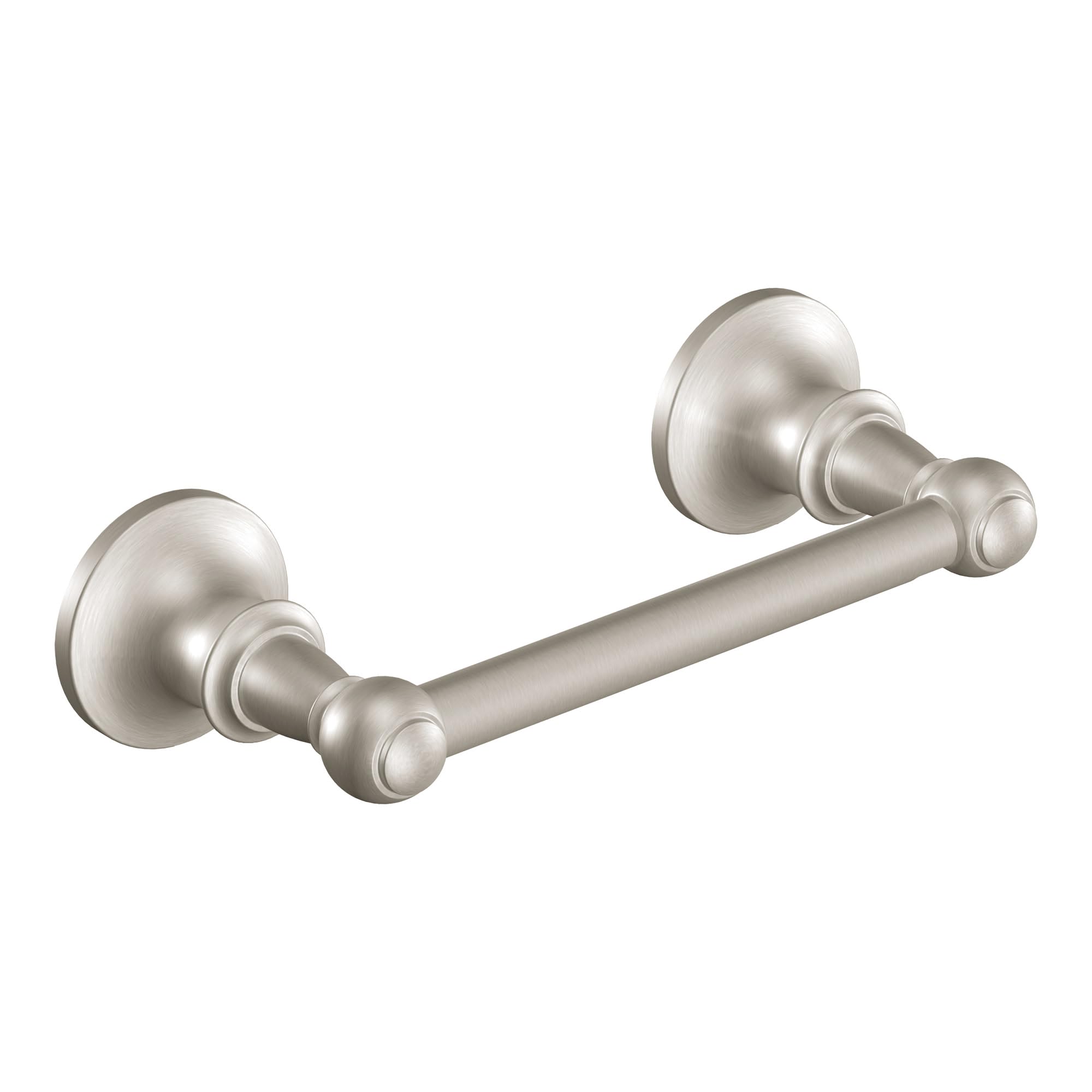 Photo 1 of Moen Vale Brushed Nickel Double Post Pivoting Toilet Paper Holder, Wall Mounted Lavatory Tissue Storage for Bathroom, RV, DN4408BN
