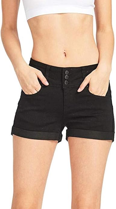 low rise stretch shorts