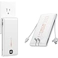 VEEKTOMX Portable Charger with Built in Cables 10000mAh, Power Bank for iPhone with Wall Plug, Travel Essential Fast Charging USB C Slim External Battery Pack for iPhone16/15/14, Samsung, iPad, etc