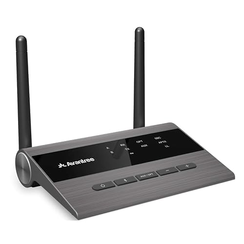 Ouman Transmitter Avantree TC419 Long Range Bluetooth 5.0 Transmitter Receiver for TV ...