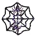 Twinkle Star Halloween Spider Web with 31 LED Waterproof Purple Lights and 2 Black Spider, Indoor Outdoor House Yard Garden Scary Halloween Decoration