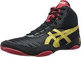 ASICS Men's JB Elite V2.0 Wrestling Shoe, Black/Olympic Gold/Red, 7.5 M US