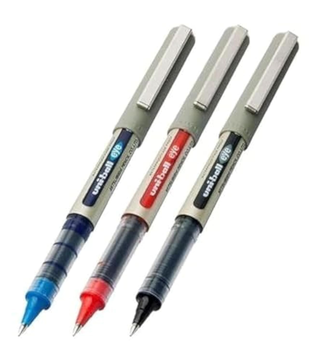 uni-ball EYE UB-157E MIXED PACK OF 3 [1 x Black, 1 x Blue, 1 x Red]
