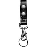 JAY-PEE Leather Key Strap Belt Keeper for Duty Key Ring Holder Double Snap | Loop Chrome Hardware. Keyrings, Keychains &amp; Charms. From JAY-PEE