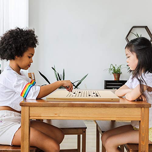 21.2 x 11.7 in Fast Sling Puck Game, 2 in 1 Super Winner Sling Puck Game, Wooden Hockey Game Sling Puck, Gobang Games Toys for Kids and Adults (Large)