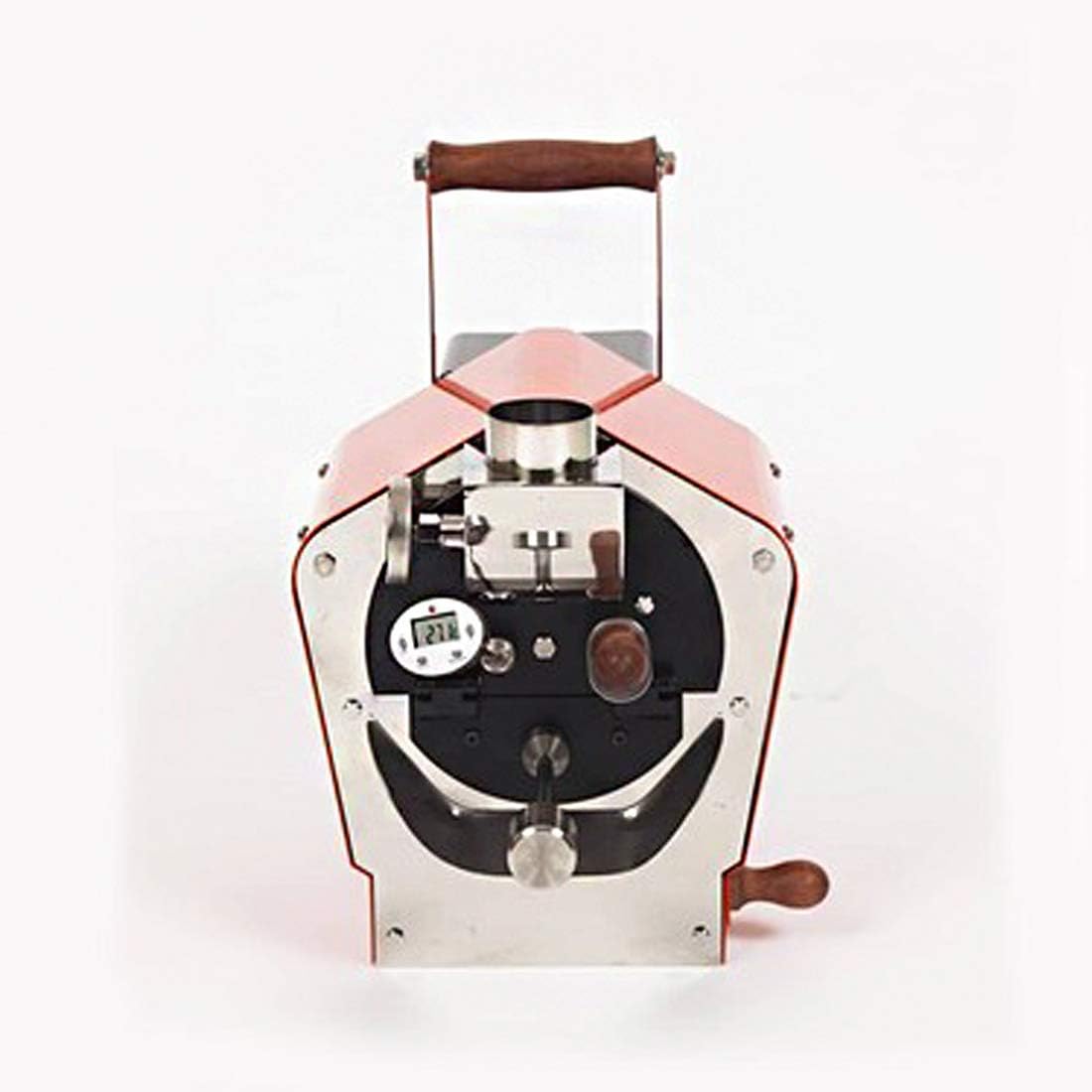 Kaldi New Wide Coffee Bean Roaster Full Set Upgraded Version Home Cafe with hopper adapter, Dual thermometer, sampler, chaff tray (with Digital thermometer)