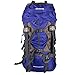 WASING 55L Internal Frame Backpack Hiking Backpacking Packs for Outdoor Travel Climbing Camping Mountaineering with Rain Cover - Lightblue