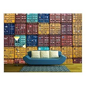 Export Container - Removable Wall Mural | Self-Adhesive Large Wallpaper - 66x96 inches