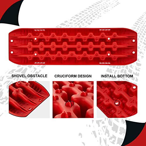 ACDK Red Recovery Traction Board Kit, OffRoad Recovery Board Track Mat