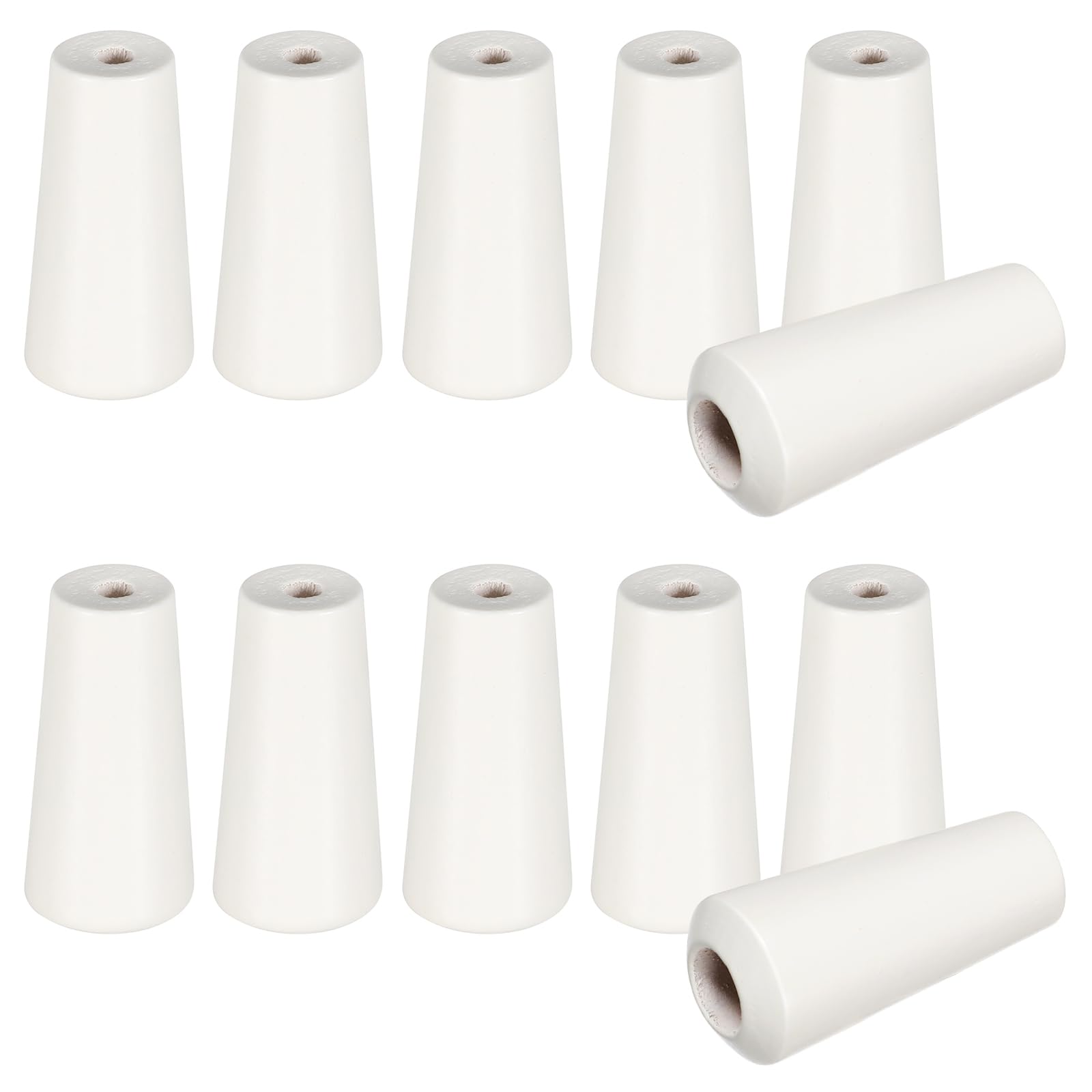 Homoyoyo White Blinds 12pcs Roman Replaceable End White for Draw Crafts Decorative Hanging Curtain Tassels Blinds Drops Pulls Home Pendants Shades Decoration Small Ends Knobs Craft Tassel Blind Cord