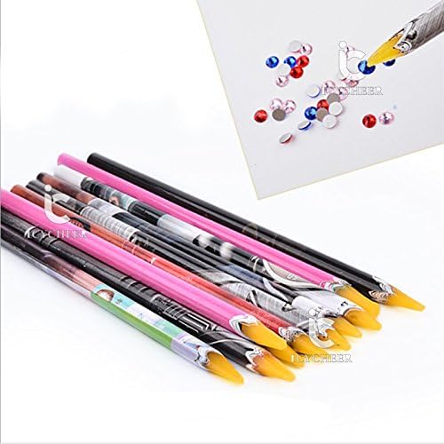 1pc Nail Art Wax Pencil Rhinestones Gems Picking Tool Nail Dotting Tool Manicure