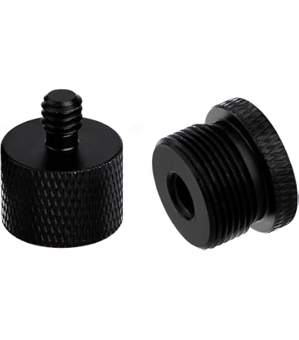 CAMVATE Mic Stand Screw Adapters - 3/8 To 5/8 & 1/4 To 3/8 Thread Converters
