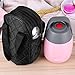 ONEISALL GYBL116 450ML Cute Student Stainless Steel Food Flask with Foldable Spoon and Sturdy Handle ,Insulated Mini Food & Soup Thermal Flask for Kids , 384G (Pink)