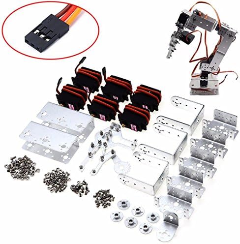 Rot2u 6dof Aluminium Robot Arm Clamp Claw Kit W/ Servos for Arduino Mechanical Q