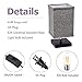 LED Fabric Bedside Table Lamp, Minimalist Solid Wood Table Lamp, Bedside Desk Lamp Square Nightstand Lamp with Flaxen Fabric Shade for Bedroom, Living Room, Kids Room, College Dorm, Coffee Table(Grey)