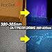 PeeDar 2.0 UV Pet Urine Detector Black Light LED Flashlight + Cat & Dog Behavior Guide. Ultra Bright Optimal 380-385NM Wavelength Finds Invisible Stains Instantly! Stop Pet Pee Issues Forever