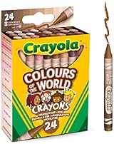 CRAYOLA Colours of the World 24 Assorted Skin Tone Wax Crayons view 2