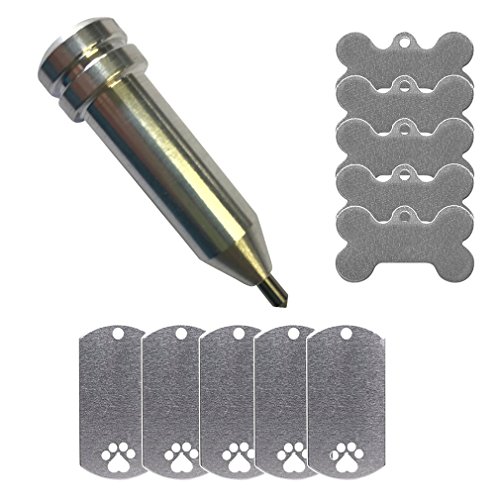 Etching/Engraving Maker-Explore Tool by Chomas Creations and Stamping Blanks: Dog Bone and Dog Tag with Paw