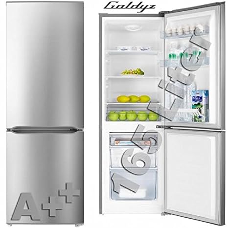 goldyz Diseño nevera/congelador frigorífico nevera Combi acero ...