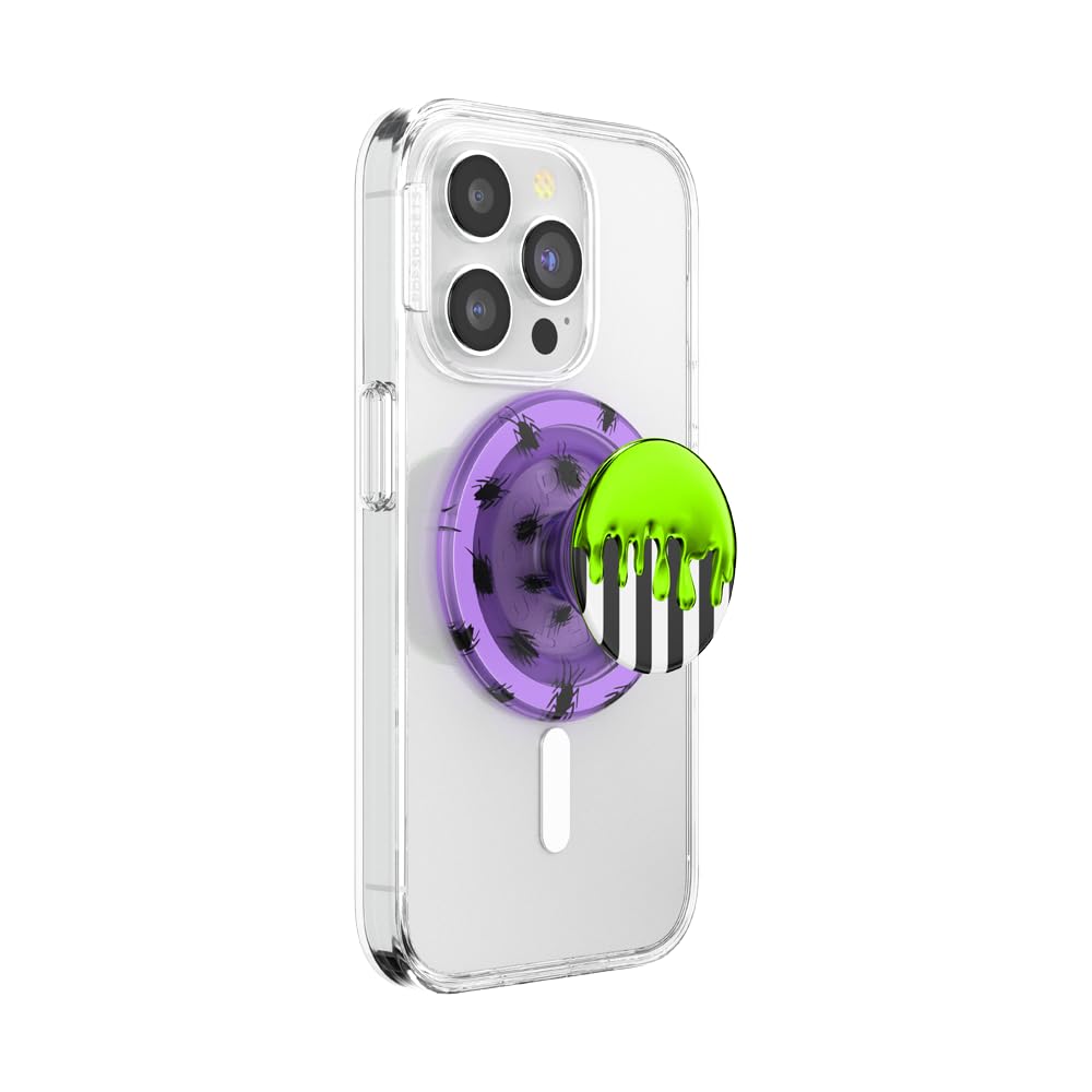 PopSockets Phone Grip for MagSafe, Secure Magnetic Phone Grip & Stand, Hands-Free Kickstand, Wireless Charging Compatible, Beetlejuice - Beetlejuice Drip