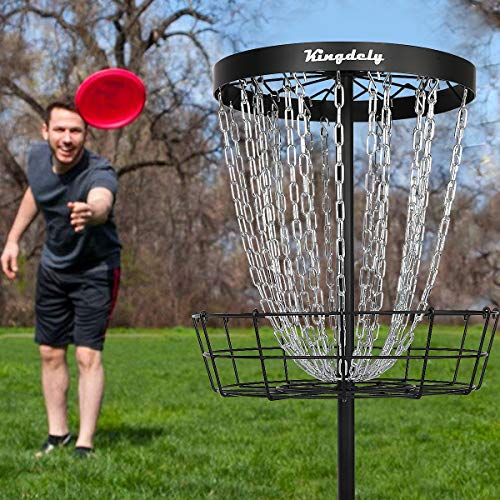 Disc Golf Basket Target 24 Chains, Frisbee Golf Practice Basket, Metal