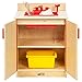 ECR4Kids Birch Pretend Play Kitchen Sink Playset for Daycare, Natural