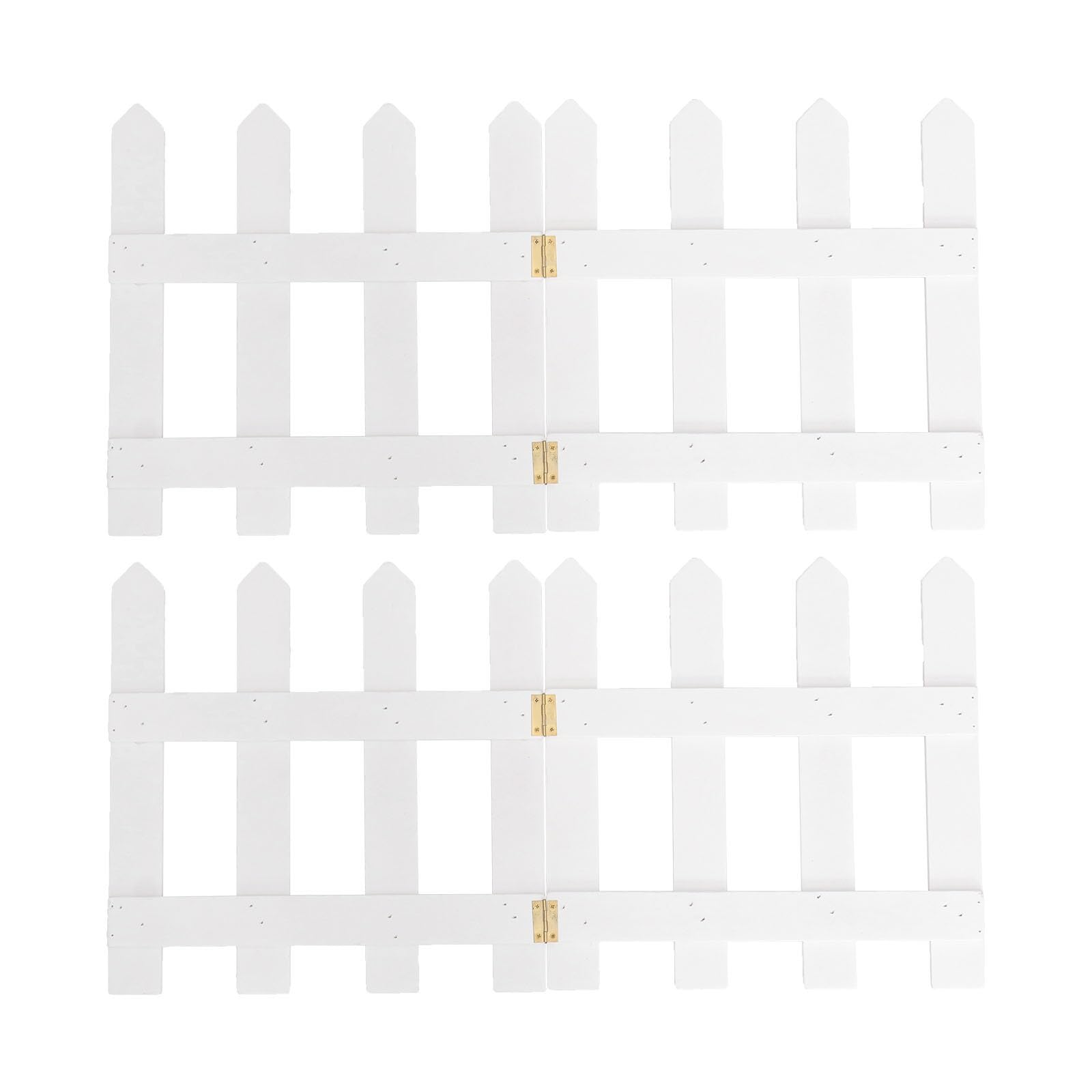 Happyyami 2pcs Wooden Picket Fence Spring Garden Plant Panel Trellis Fence Edge for Christmas Xmas Tree Lawn Decor White 30x120cm