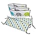 Bacati Elephants Bumper Pad, Aqua/Lime/Grey