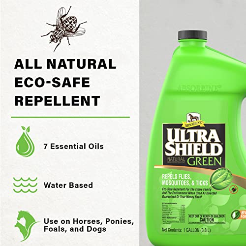 Absorbine UltraShield Green AllNatural Fly Spray for Horses & Dogs