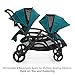 Contours Options Elite Tandem Double Toddler & Baby Stroller, Multiple Seating Configurations, Car Seat Compatibility, Aruba Teal