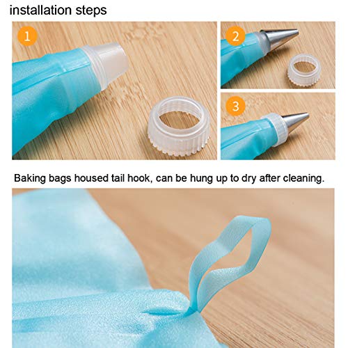 image for Cosylove Gelible 64pcs Cake Making Tool Set With Carrying Case,Reusabl