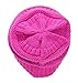 Black Thick Slouchy Knit Oversized Beanie Cap Hat,One Size,Hot Pink