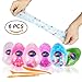 Soft Egg Slime Colorful Fluffy Slime Scented Stress Relief Toy Sludge Toys (6 Pack)