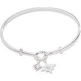 Alex and Ani North Star + Crystal Charm Clip Bangle