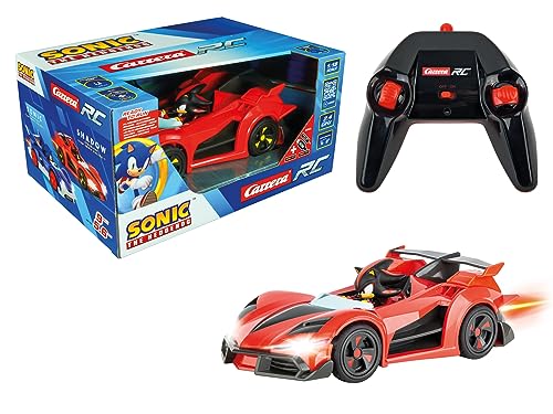 Carrera - 370201064 - Team Shadow Racing I Original 2.4GHz Lizenz-Kart mit voller Fahr- & Lenkfunktion I Dekorative Sticker & LED Licht ILaufzeit von 20 Minuten I Perfekt für & RC-Enthusiasten 2