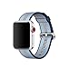 Smart Watch Band, Uitee Newest Woven Nylon Band for 2017 Apple Watch Series 42mm 3/2/1 , Comfortably Light With Fabric-Like Feel Wrist Strap Replacement (Midnight Blue Stripe Woven Nylon)