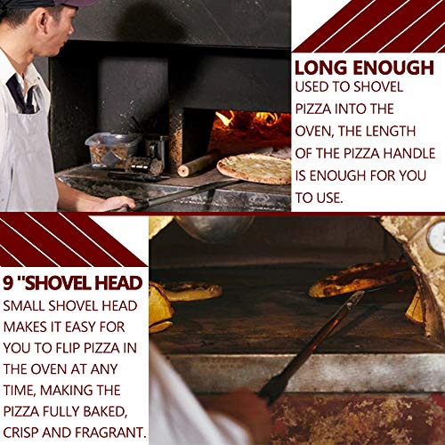 SHANGPEIXUAN 9'' Turning Pizza Peel,Stainless Steel Pizza Paddle with 47 Inch Long Handle