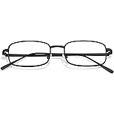 IGnaef Fashion Non Prescription Fake Glasses for Women Blue Light Blocking Rectangle Metal Frame IF8733